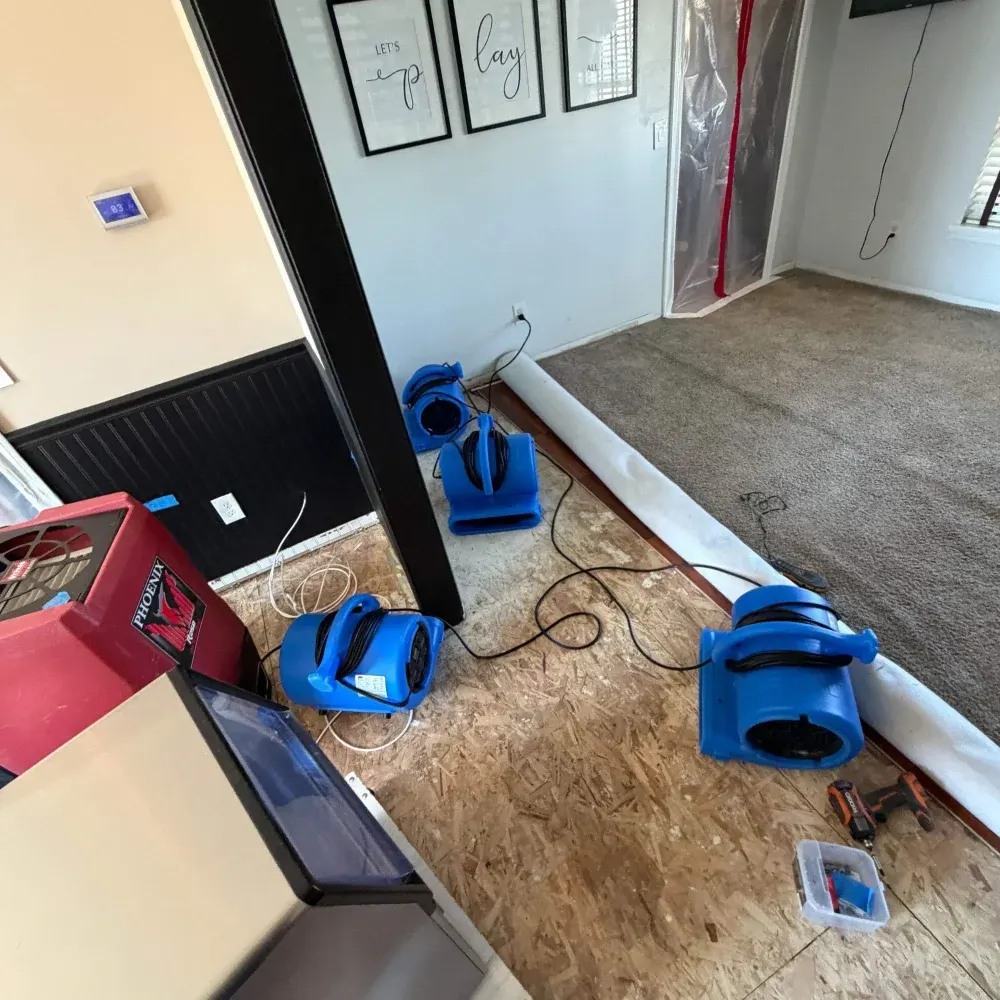 IICRC certified drying setup in Tippecanoe County, IN