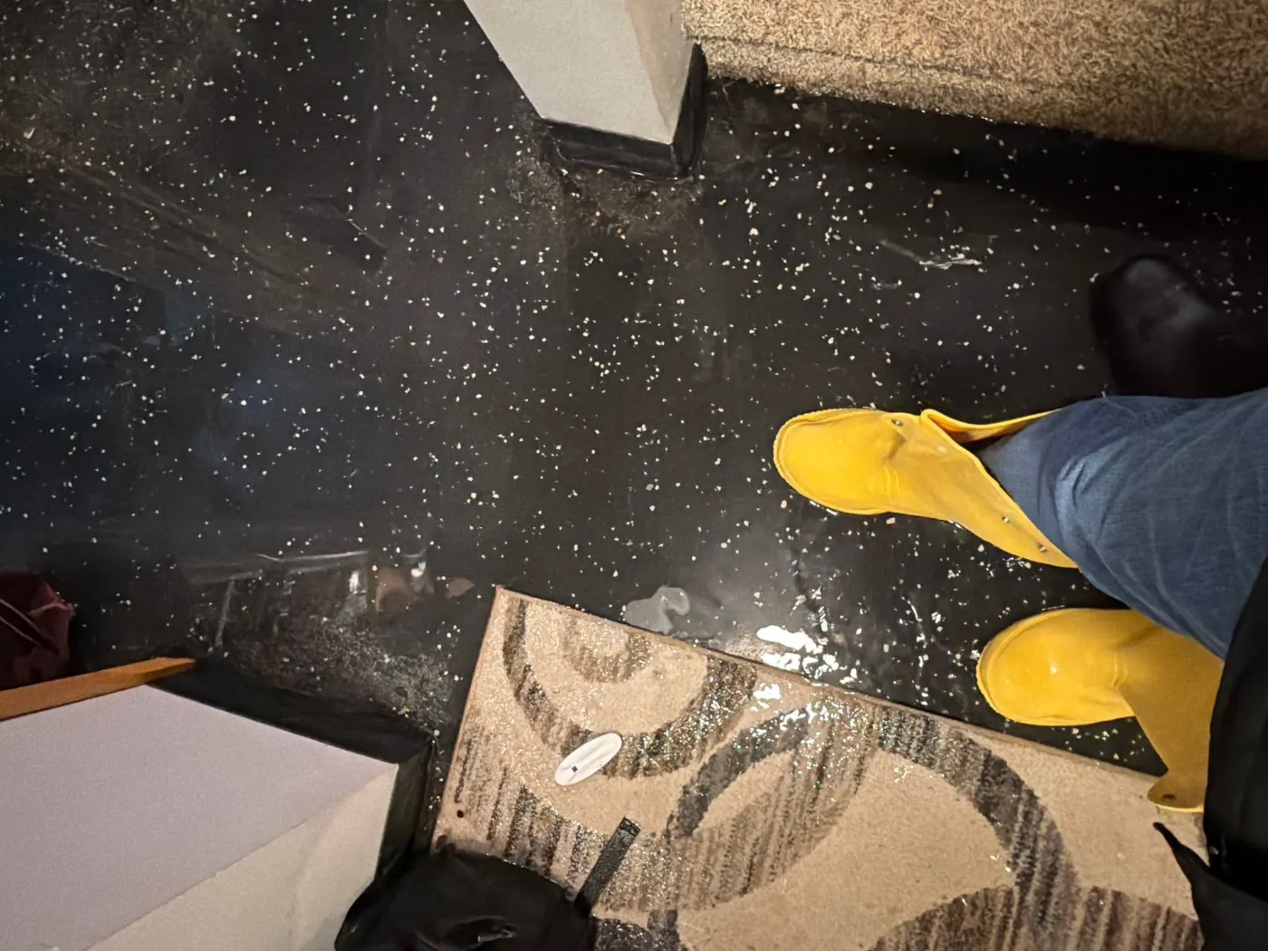 Flooded basement cleanup in Otterbein, Hamilton County
