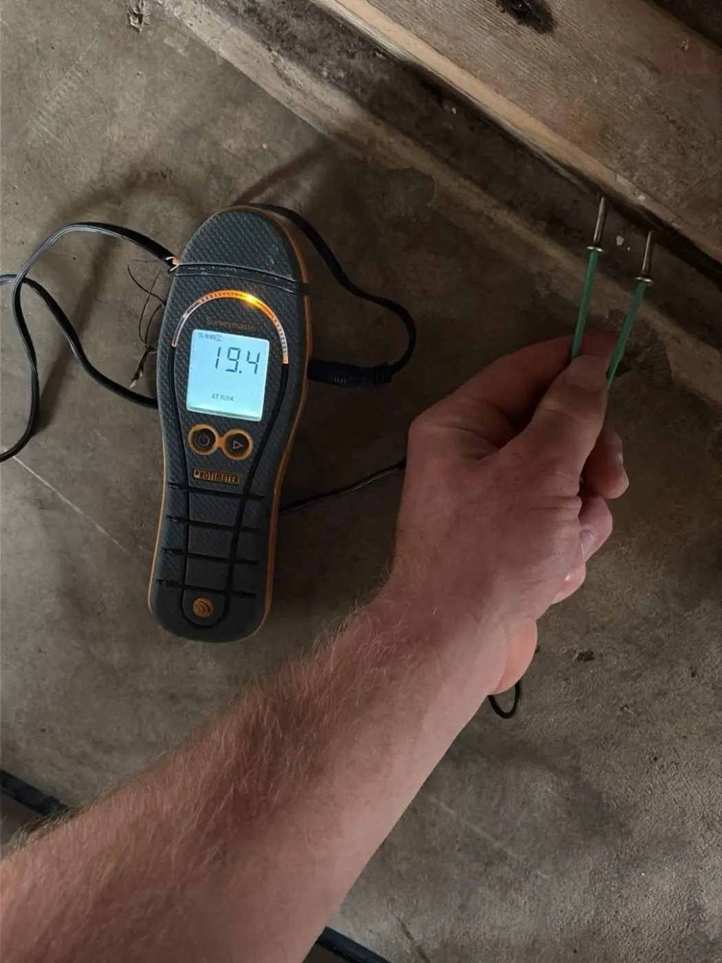 Documented moisture readings in Tippecanoe County, IN